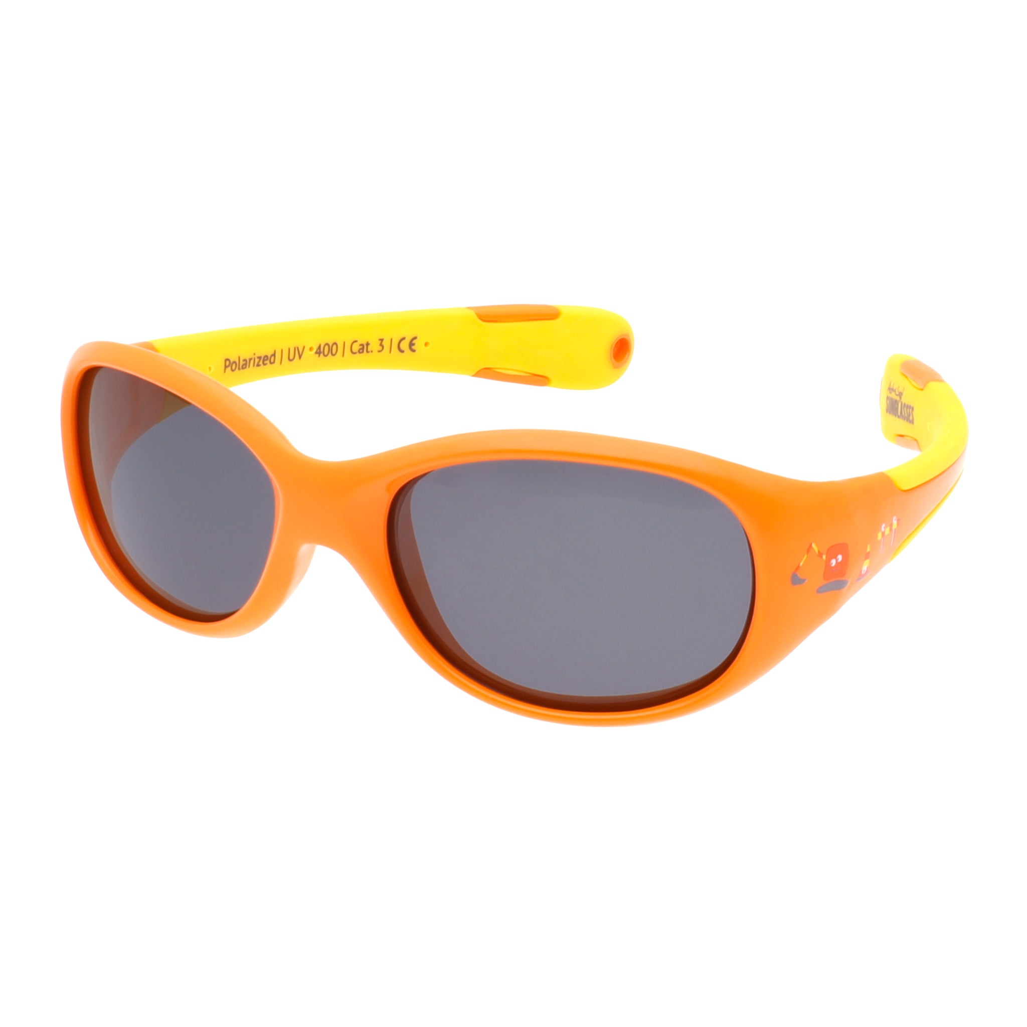 Baby-Sonnenbrille 6 - 24 Monate, Größe L , The Builder , Baby HYTREL Jungen Kleinkind Lotus-Effekt Mädchen Polarisiert Unisex UV400