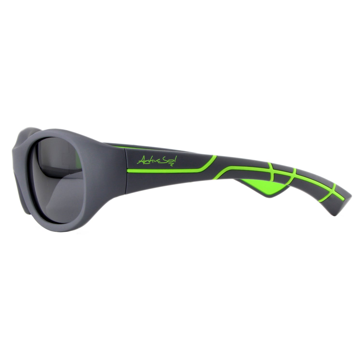 Kinder-Sonnenbrille Kids@School, 5 – 10 Jahre , Anthrazit Grün , HYTREL Jungen Lotus-Effekt Mädchen Polarisiert UV400