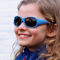Kinder-Sonnenbrille Kids@School, 5 – 10 Jahre , Blau Rot , HYTREL Jungen Kategorie 3 Lotus-Effekt Mädchen Polarisiert UV400