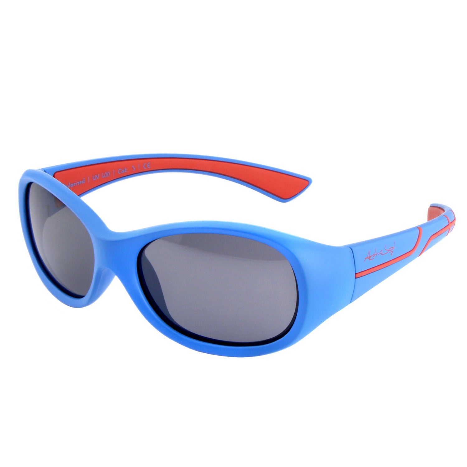 Kinder-Sonnenbrille Kids@School, 5 – 10 Jahre , Blau Rot , HYTREL Jungen Lotus-Effekt Mädchen Polarisiert UV400
