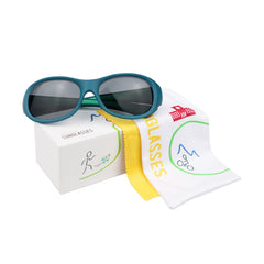 Kinder-Sonnenbrille Kids@School, 5 – 10 Jahre , Petrol Türkis , HYTREL Jungen Kategorie 3 Lotus-Effekt Mädchen Polarisiert UV400