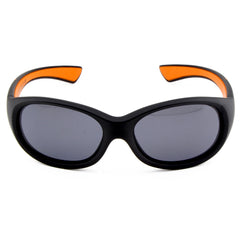 Kinder-Sonnenbrille Kids@School, 5 – 10 Jahre , Schwarz Orange , HYTREL Jungen Kategorie 3 Lotus-Effekt Mädchen Polarisiert UV400
