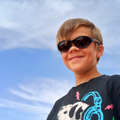 Kinder-Sonnenbrille Kids@School, 5 – 10 Jahre , Schwarz Orange , HYTREL Jungen Kategorie 3 Lotus-Effekt Mädchen Polarisiert UV400