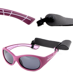 Kinder-Sonnenbrille Kids@School, 5 – 10 Jahre , Beere Pink , HYTREL Jungen Kategorie 3 Lotus-Effekt Mädchen Polarisiert UV400