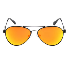 Kinder-Sonnenbrille Iron Air, 6 - 12 Jahre, Piloten-Design , Schwarz | Orange verspiegelt , Jungen Kategorie 3 Metall Mädchen New Polarisiert UV400