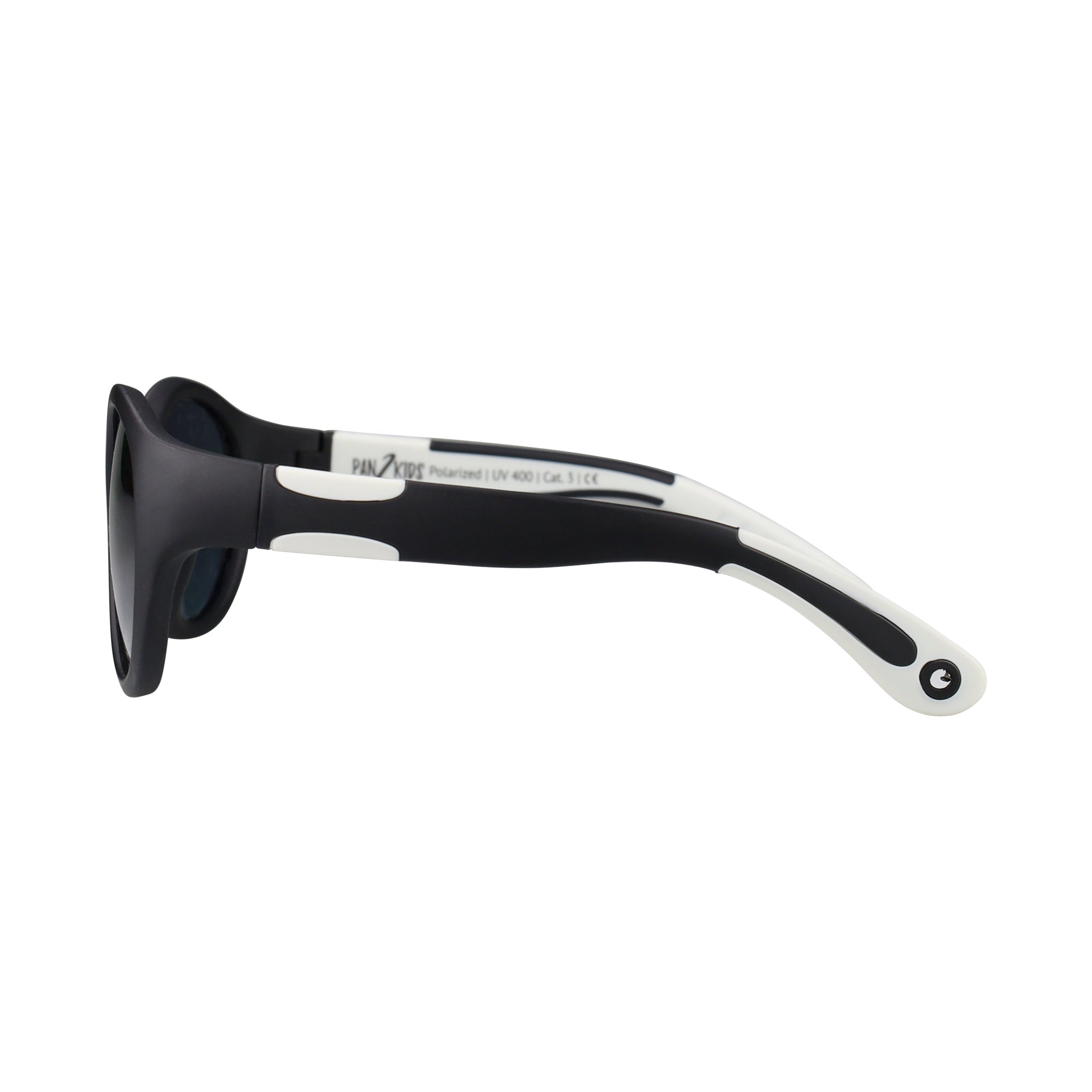 Pan2Kids Kinder-Sonnenbrille, 2 - 5 Jahre , Black & White , HYTREL Jungen Kleinkind Lotus-Effekt Mädchen Polarisiert UV400