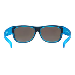 Kinder-Überzieh-Sonnenbrille HERO EYES, 5 – 10 Jahre , Blau verspiegelt , Brillenträger Jungen Kategorie 3 Lotus-Effekt Mädchen New Polarisiert Unisex UV400 Überzieh-Sonnenbrille