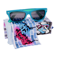 Kinder-Sonnenbrille STREET STARS ☆ ab 6 Jahre , Petrol-Türkis , HYTREL Jungen Kategorie 3 Lotus-Effekt Mädchen New Polarisiert UV400