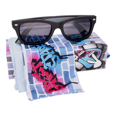 Kinder-Sonnenbrille STREET STARS ☆ ab 6 Jahre , Schwarz-Anthrazit , HYTREL Jungen Kategorie 3 Lotus-Effekt Mädchen New Polarisiert UV400