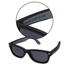 Kinder-Sonnenbrille STREET STARS ☆ ab 6 Jahre , Schwarz-Anthrazit , HYTREL Jungen Kategorie 3 Lotus-Effekt Mädchen New Polarisiert UV400