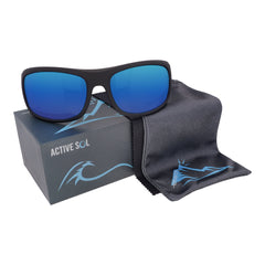 Sonnenbrille Erebos Extra Dunkel Kategorie 4 , M Blau verspiegelt , Damen Herren Kategorie 4 Polarisiert UV400