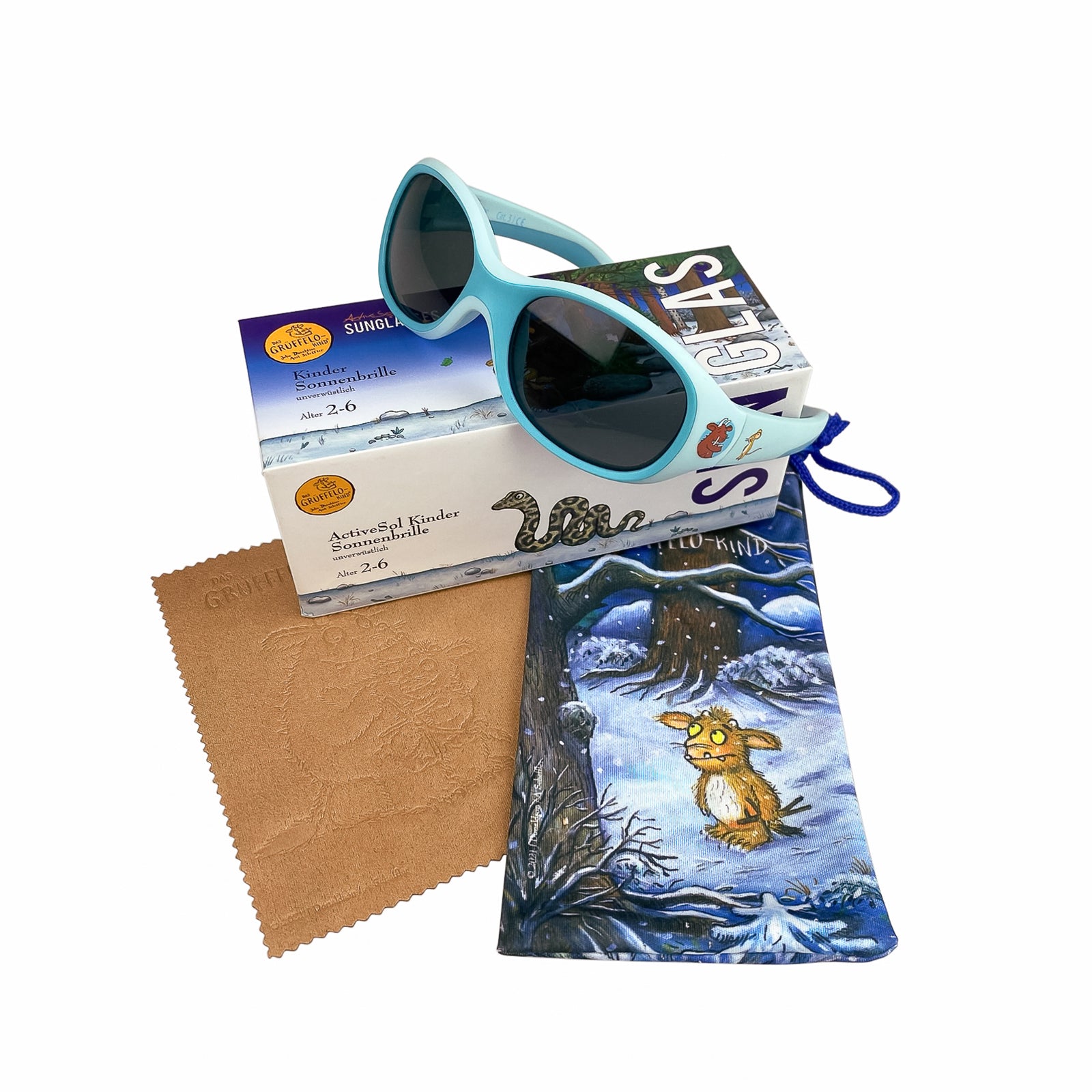 Kinder-Sonnenbrille Grüffelo, 2 - 6 Jahre , Mitternachtsschmaus , Grüffelo Jungen Lotus-Effekt Mädchen Polarisiert UV400
