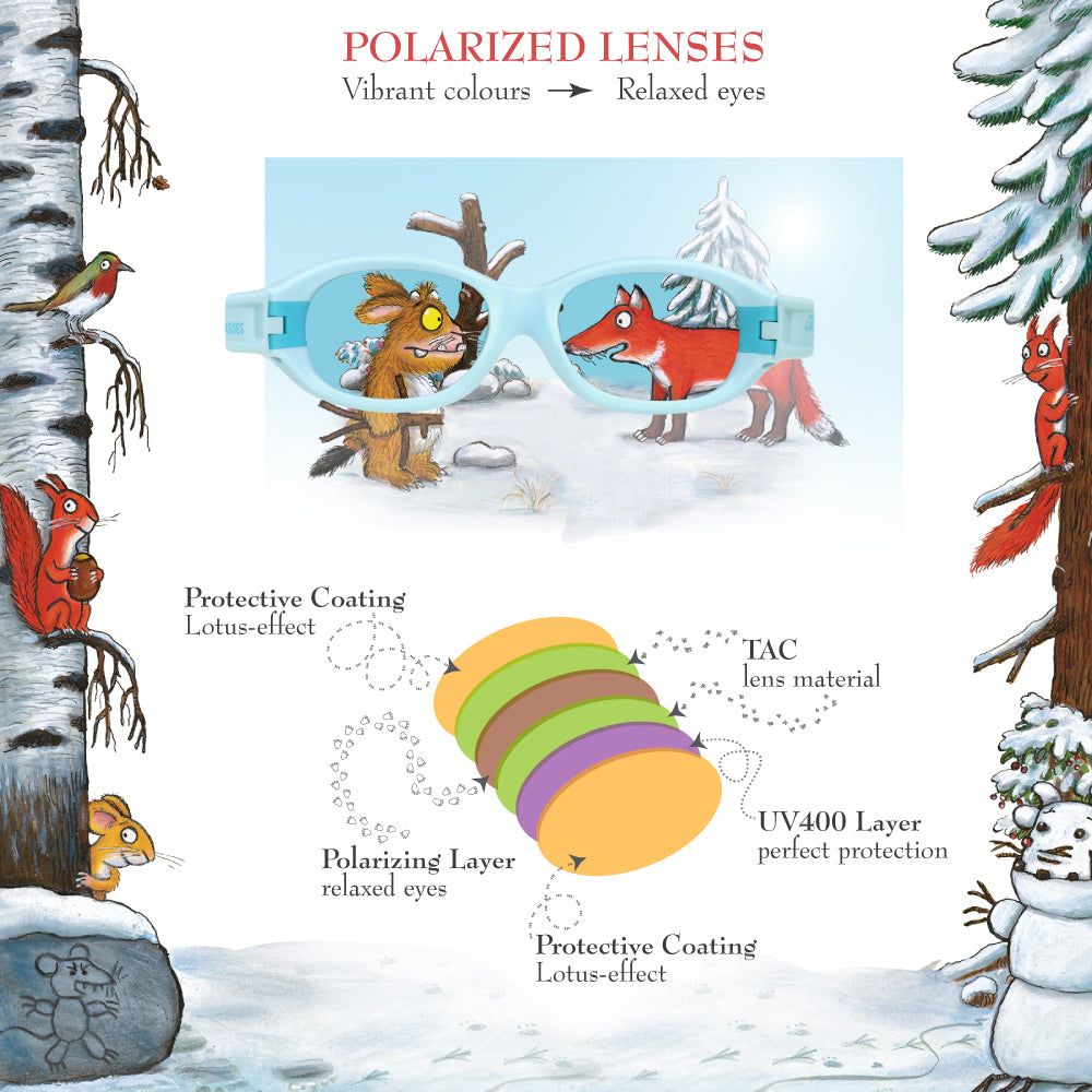 Kinder-Sonnenbrille Grüffelo, 2 - 6 Jahre , Mitternachtsschmaus , Grüffelo Jungen Lotus-Effekt Mädchen Polarisiert UV400