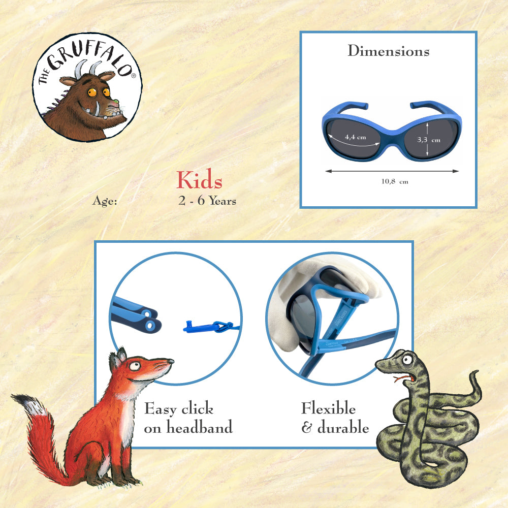 Kinder-Sonnenbrille Grüffelo, 2 - 6 Jahre , Fuchsspieß , Grüffelo Jungen Lotus-Effekt Mädchen Polarisiert UV400
