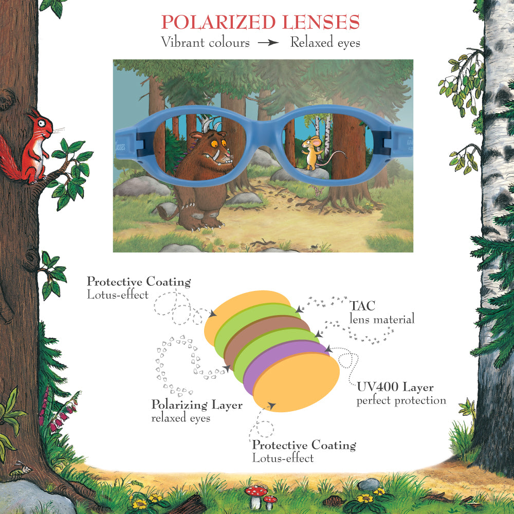 Kinder-Sonnenbrille Grüffelo, 2 - 6 Jahre , Fuchsspieß , Grüffelo Jungen Lotus-Effekt Mädchen Polarisiert UV400
