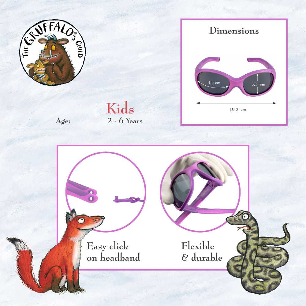 Kinder-Sonnenbrille Grüffelo, 2 - 6 Jahre , Kleine Maus , Grüffelo Jungen Lotus-Effekt Mädchen Polarisiert UV400