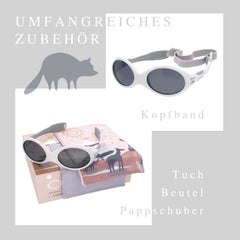 Baby-Sonnenbrille SAFARI 0 - 18 Monate, Größe S , Raccoon | grau , Baby HYTREL Jungen Lotus-Effekt Mädchen New Polarisiert Unisex UV400