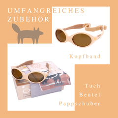 Baby-Sonnenbrille SAFARI 0 - 18 Monate, Größe S , Fox | beige , Baby HYTREL Jungen Lotus-Effekt Mädchen New Polarisiert Unisex UV400
